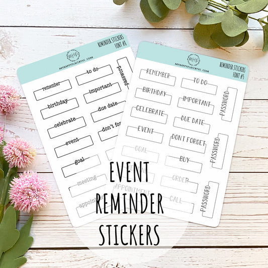 Reminder Stickers for College Planner and Bullet Journals. Stickers for Teachers, Students , and School Planner. Homeschool Planner || H517