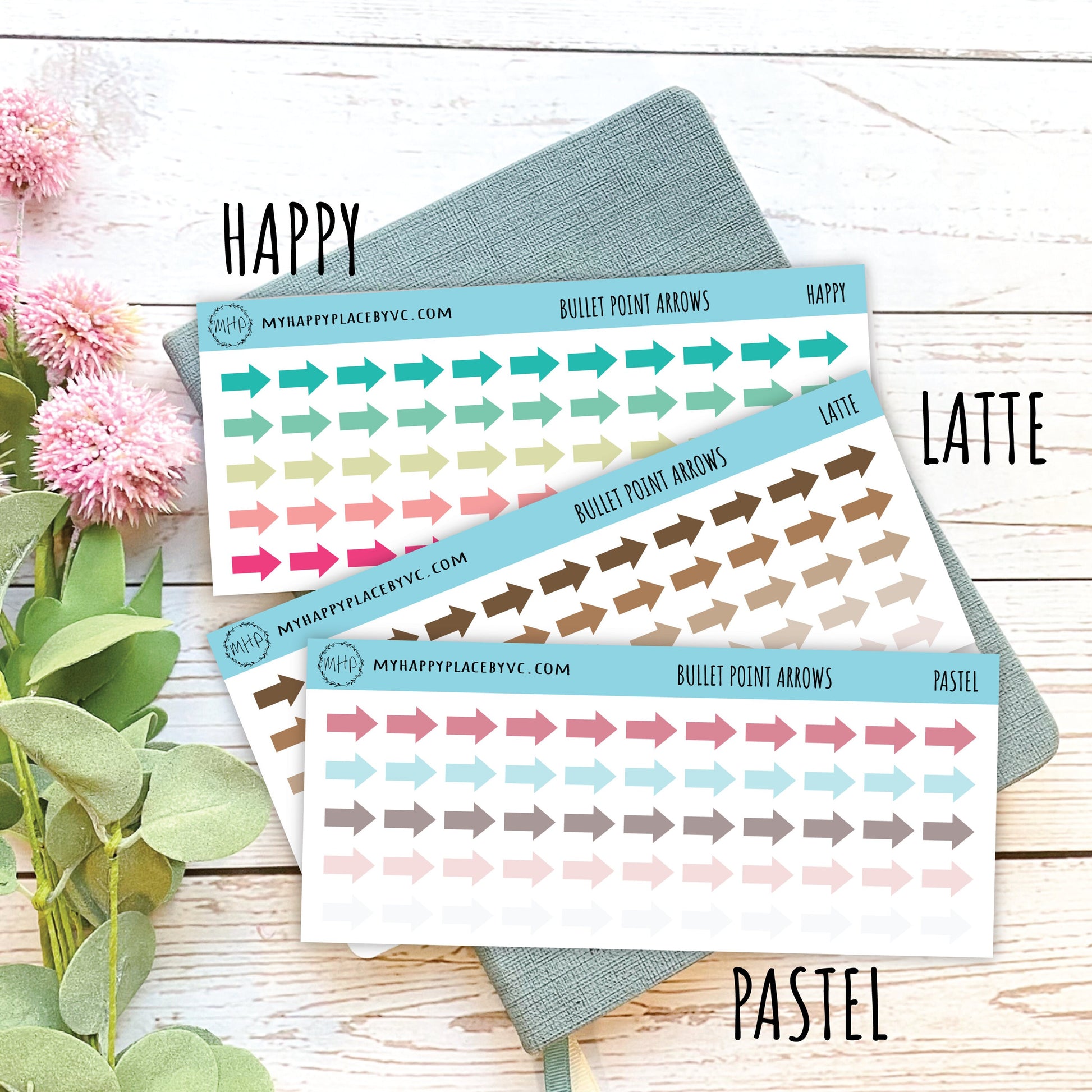 Bullet Point Arrow Sticker for College Planner, Bullet Journals, Planner Stickers for Teacher, Homeschool Planner, or School Planner || T303