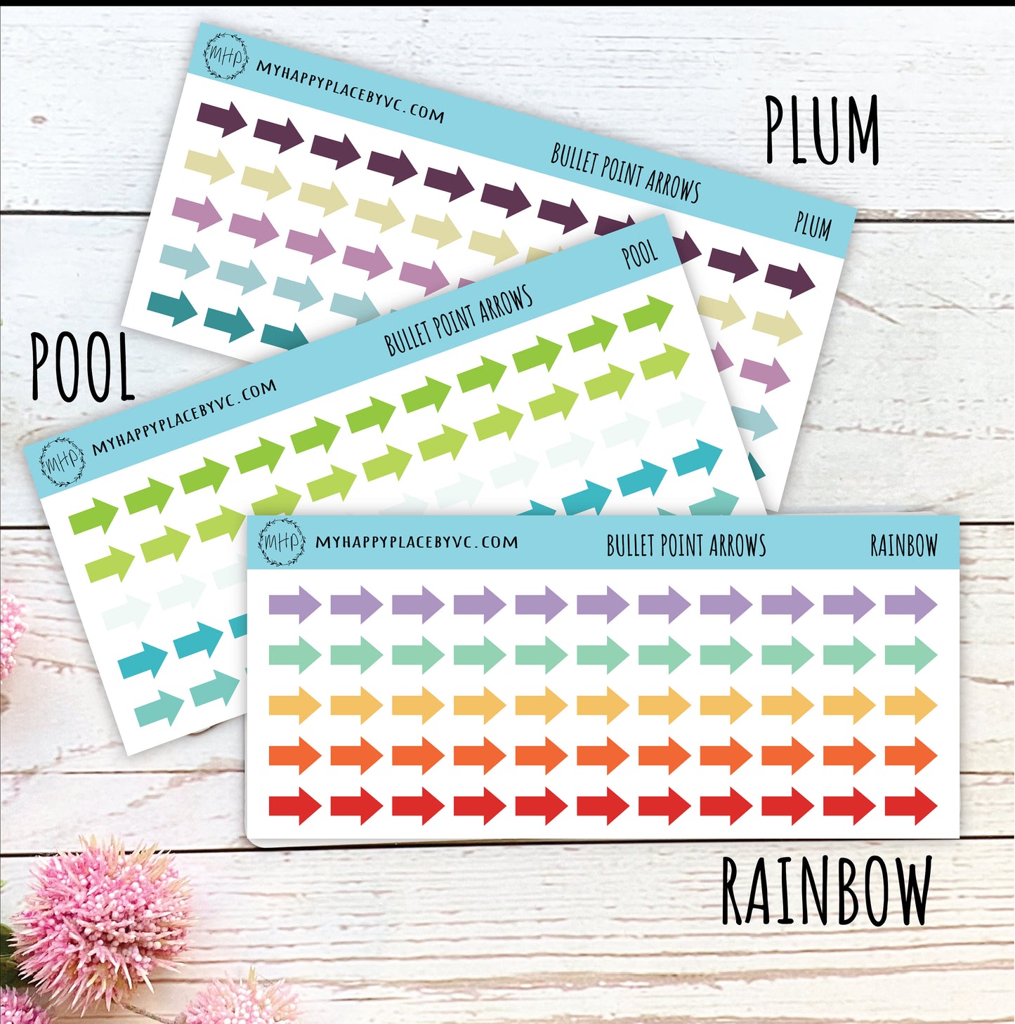 Bullet Point Arrow Sticker for College Planner, Bullet Journals, Planner Stickers for Teacher, Homeschool Planner, or School Planner || T303