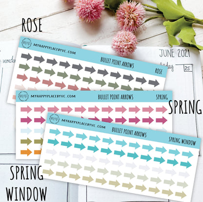 Bullet Point Arrow Sticker for College Planner, Bullet Journals, Planner Stickers for Teacher, Homeschool Planner, or School Planner || T303