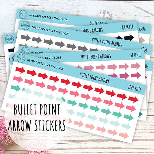Bullet Point Arrow Sticker for College Planner, Bullet Journals, Planner Stickers for Teacher, Homeschool Planner, or School Planner || T303