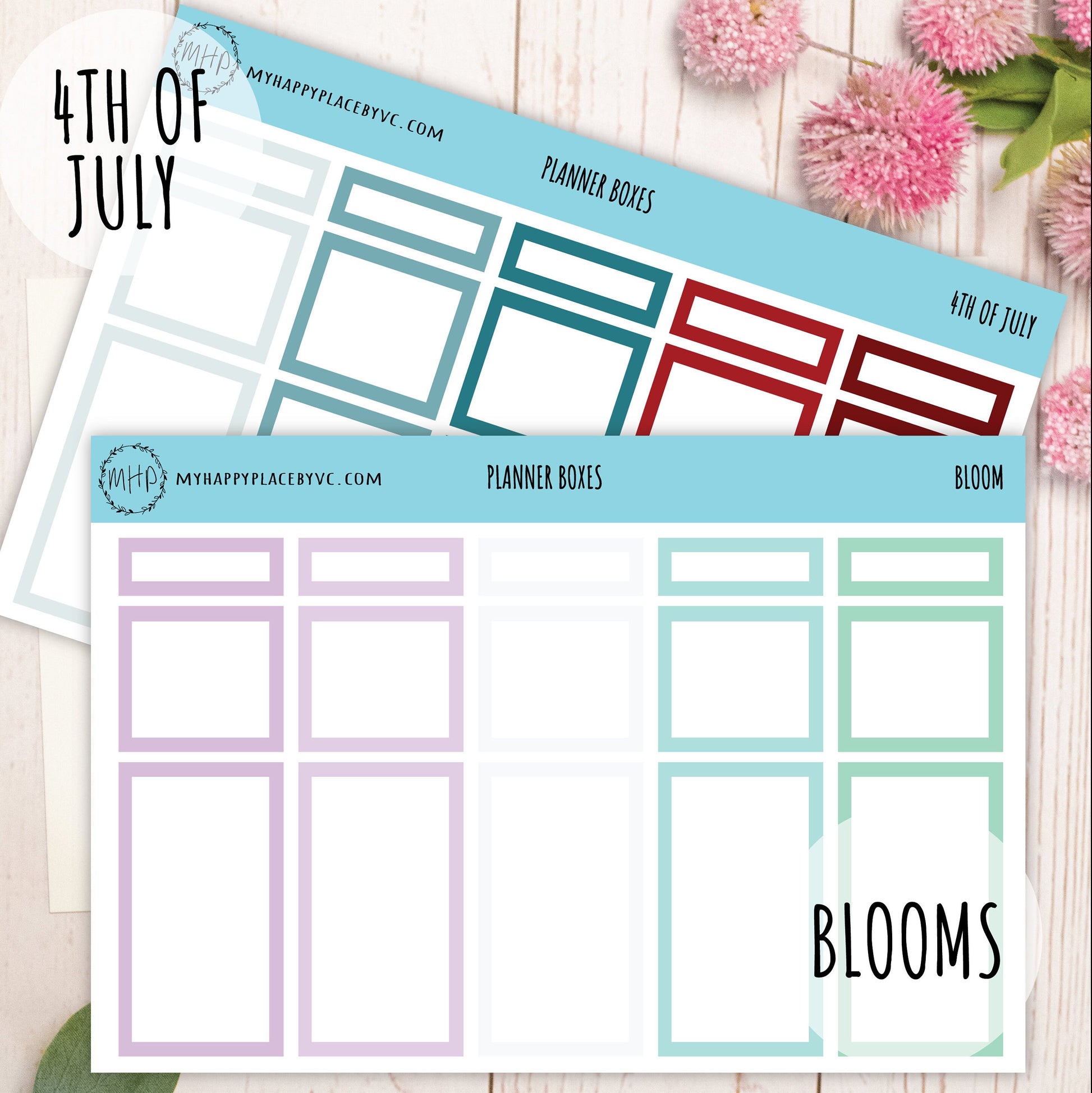 Planner Box Stickers for Bullet Journals, College Planner, Teacher Planner, Homeschool Planner. Planner Sticker || F723
