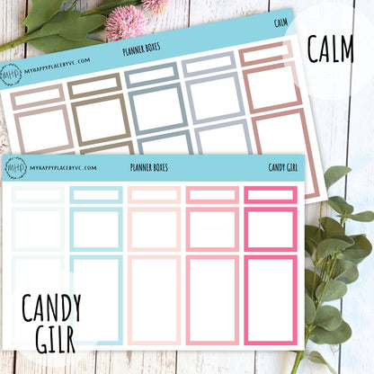 Planner Box Stickers for Bullet Journals, College Planner, Teacher Planner, Homeschool Planner. Planner Sticker || F723