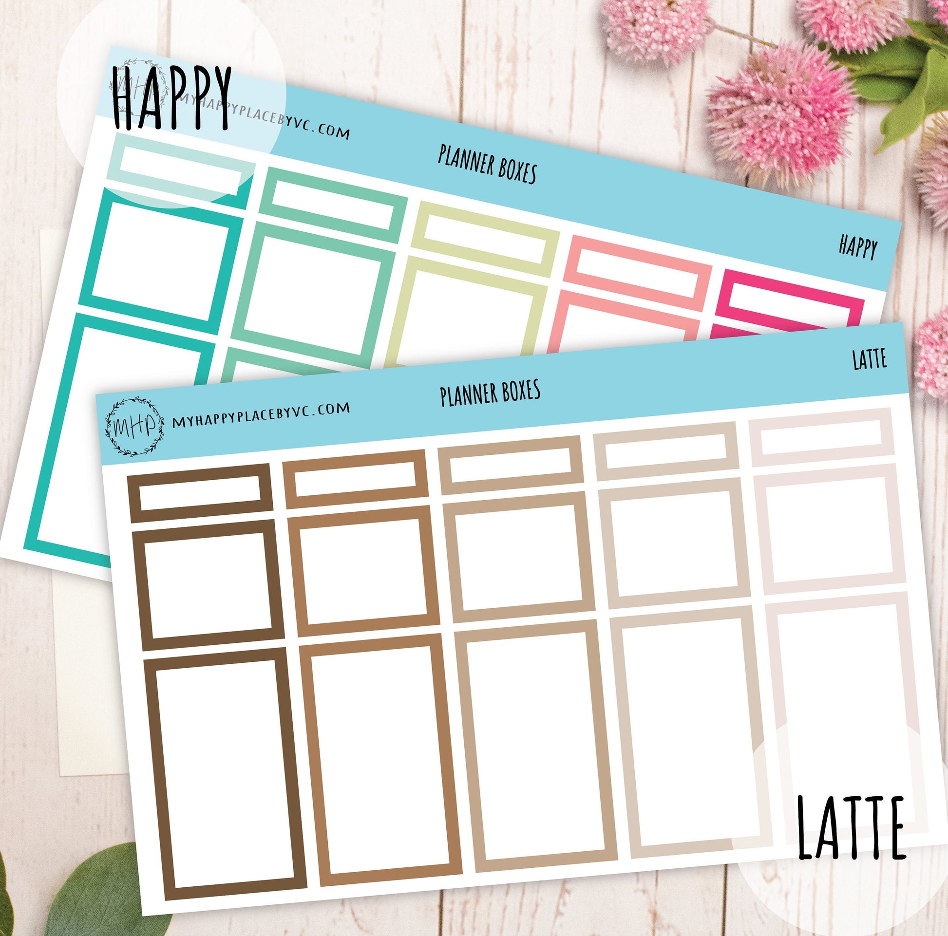 Planner Box Stickers for Bullet Journals, College Planner, Teacher Planner, Homeschool Planner. Planner Sticker || F723