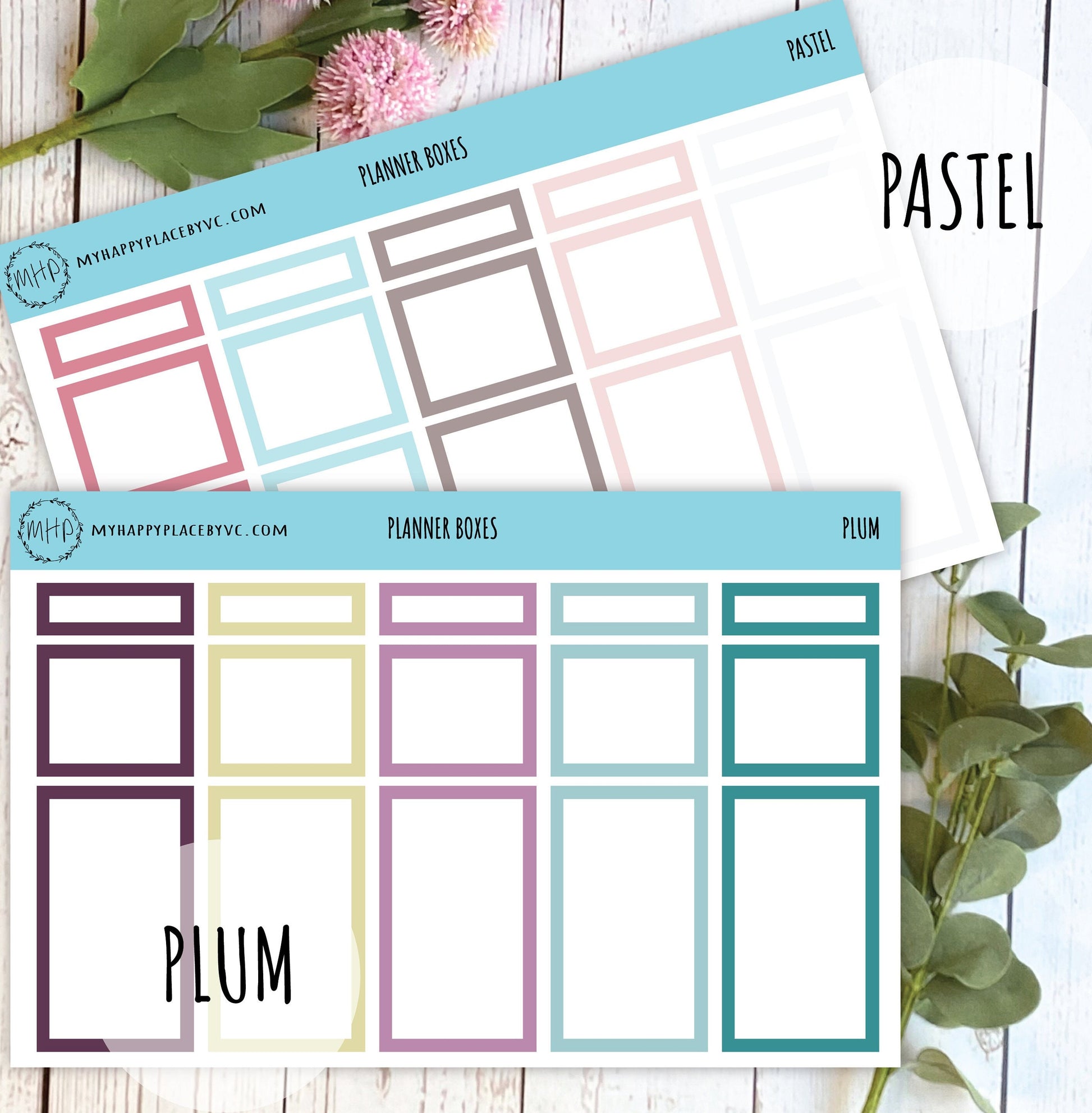 Planner Box Stickers for Bullet Journals, College Planner, Teacher Planner, Homeschool Planner. Planner Sticker || F723