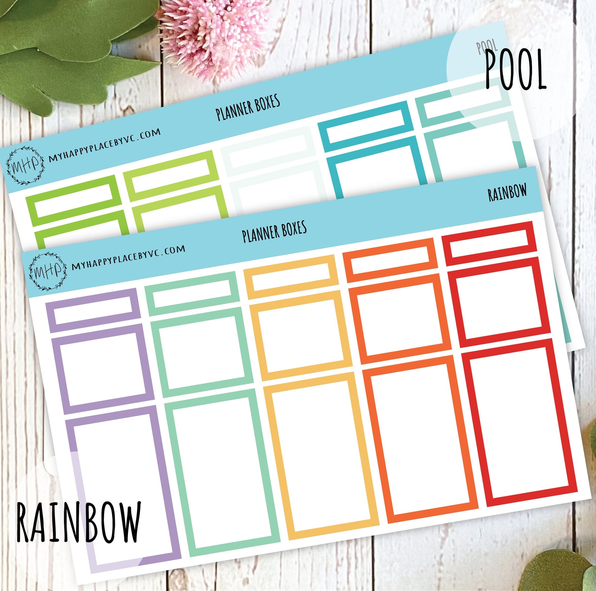 Planner Box Stickers for Bullet Journals, College Planner, Teacher Planner, Homeschool Planner. Planner Sticker || F723