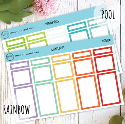 Planner Box Stickers for Bullet Journals, College Planner, Teacher Planner, Homeschool Planner. Planner Sticker || F723