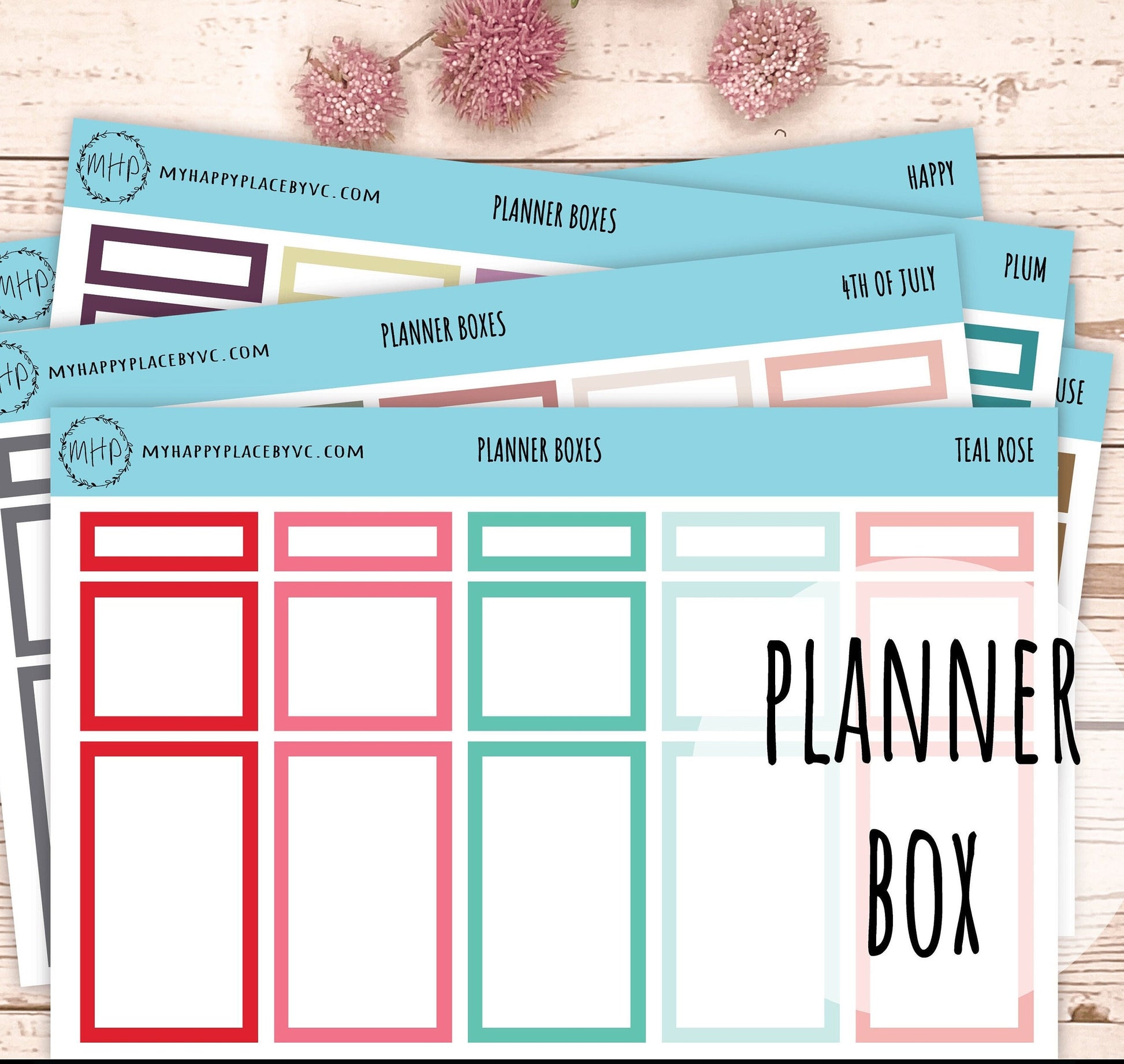 Planner Box Stickers for Bullet Journals, College Planner, Teacher Planner, Homeschool Planner. Planner Sticker || F723