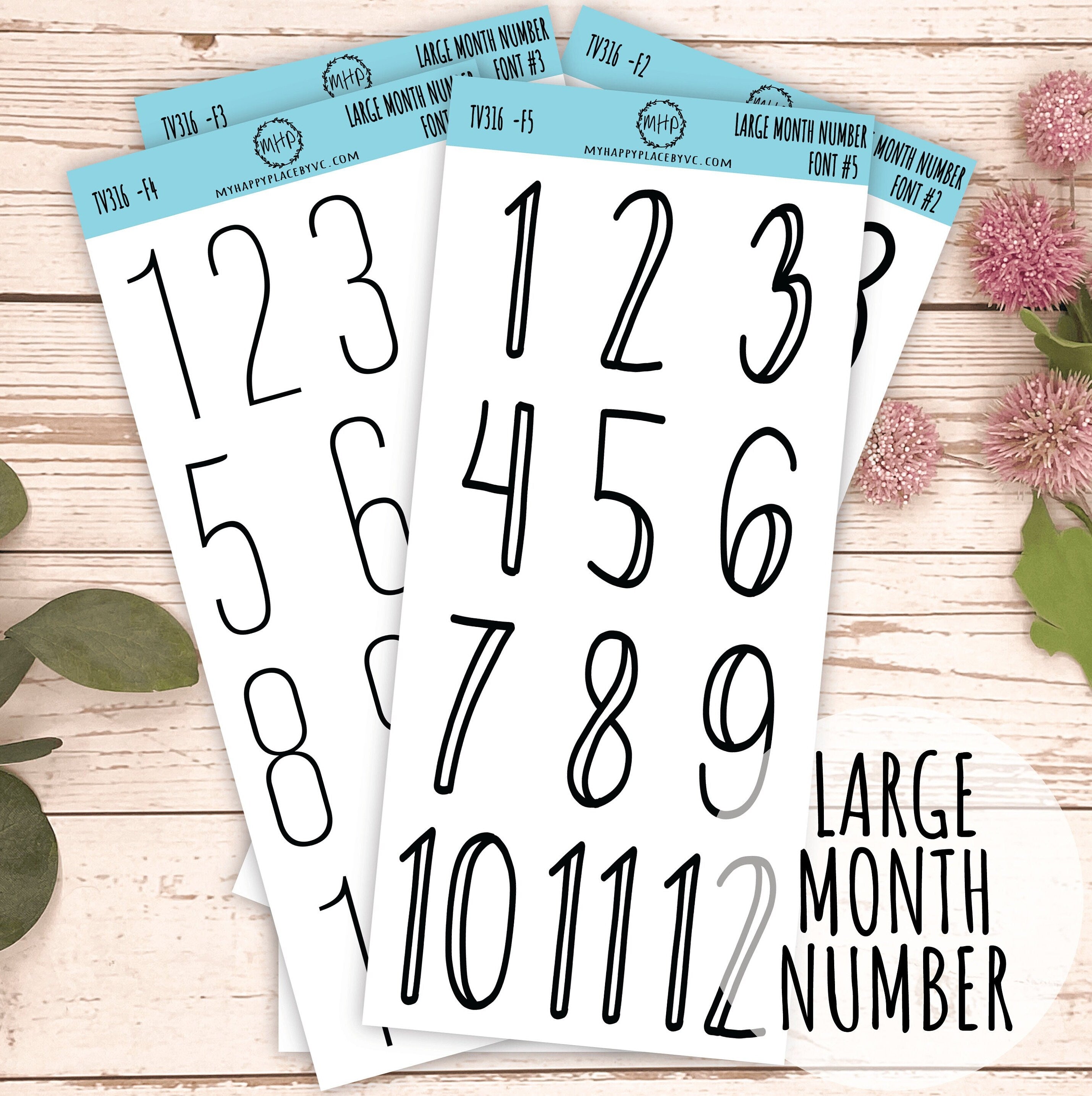 Numbers – My Happy Place Stickers