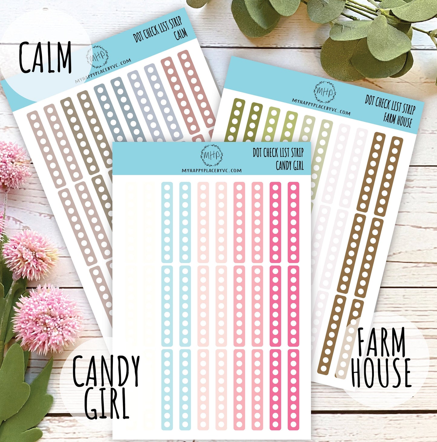 Dot Check List for Planners. Stickers for College Planner, Student Planner, Bullet Journals or Homeschool Planner, Academic Planner|| H505