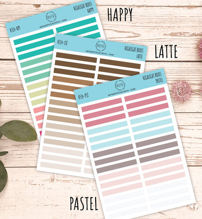 Highlight Box for Planners. Stickers for College Planner, Student Planner, Bullet Journals or Homeschool Planner, Academic Planner|| H514