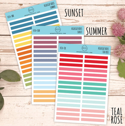 Highlight Box for Planners. Stickers for College Planner, Student Planner, Bullet Journals or Homeschool Planner, Academic Planner|| H514