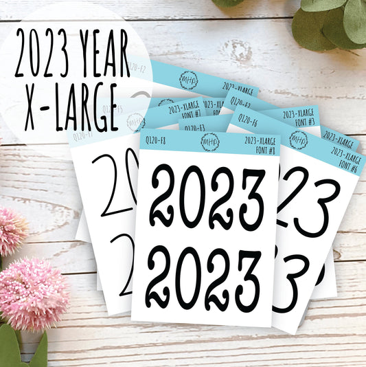 X Large 2023 Year Stickers for Planners, Bullet Journals, College Planner, Teacher Planner or Homeschool Planner || Q120