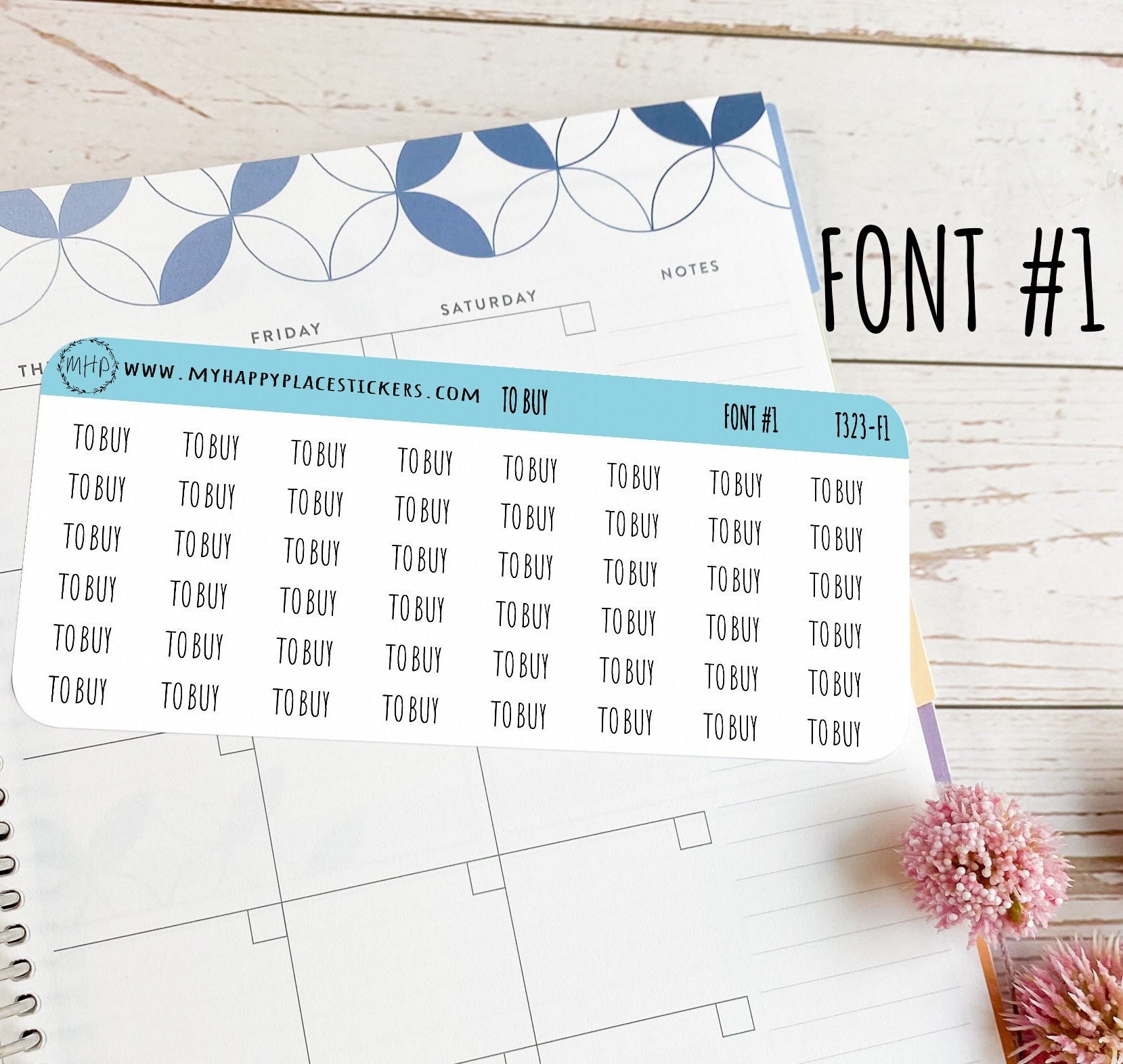 TO BUY Stickers for Calendars, Bullet Journals, and  Planner || T323
