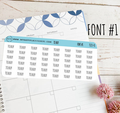 TO BUY Stickers for Calendars, Bullet Journals, and  Planner || T323