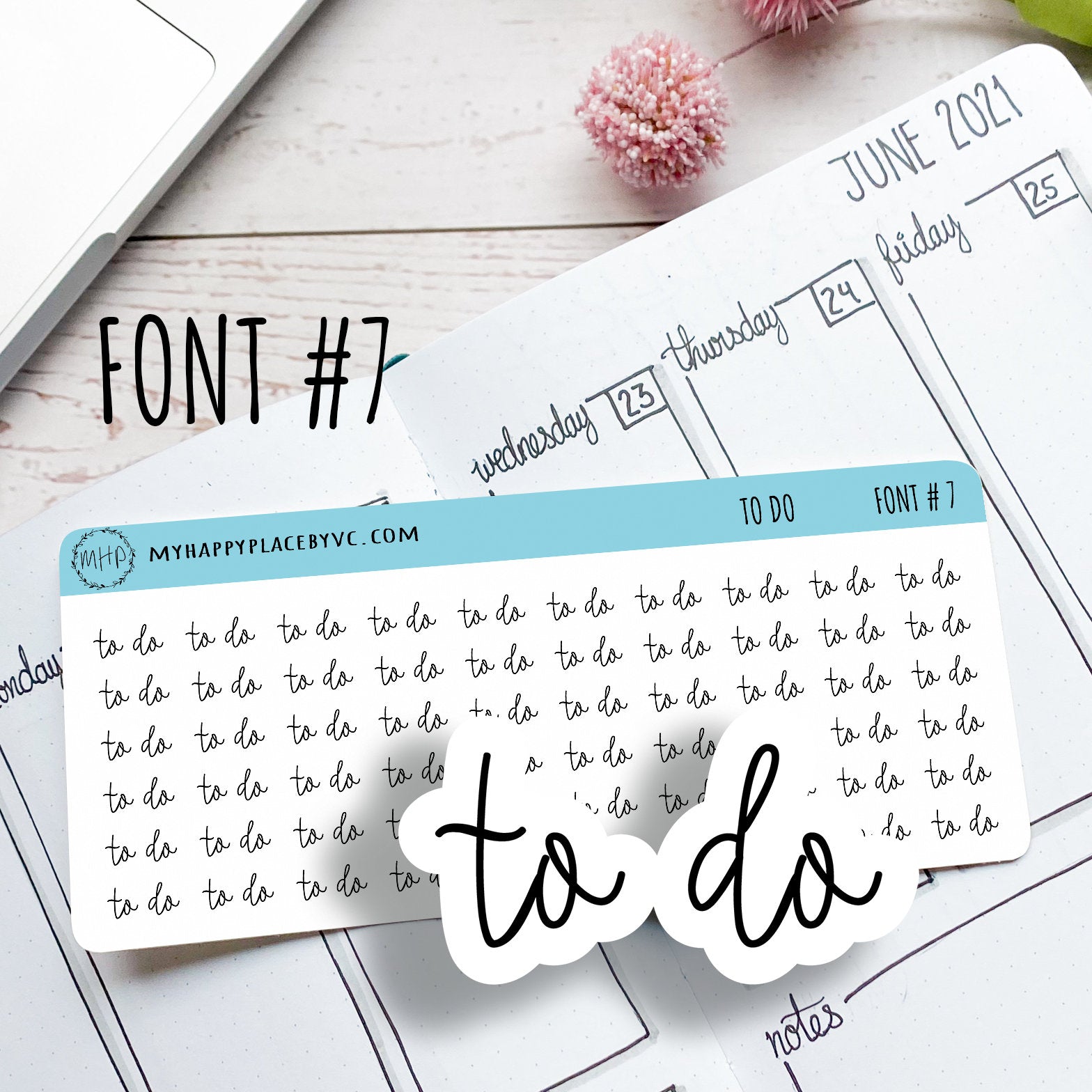 TO DO Stickers for Calendars, Bullet Journals, and  Planner || T308