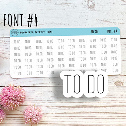 TO DO Stickers for Calendars, Bullet Journals, and  Planner || T308