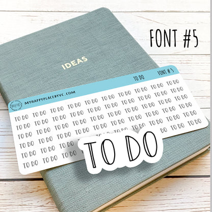 TO DO Stickers for Calendars, Bullet Journals, and  Planner || T308
