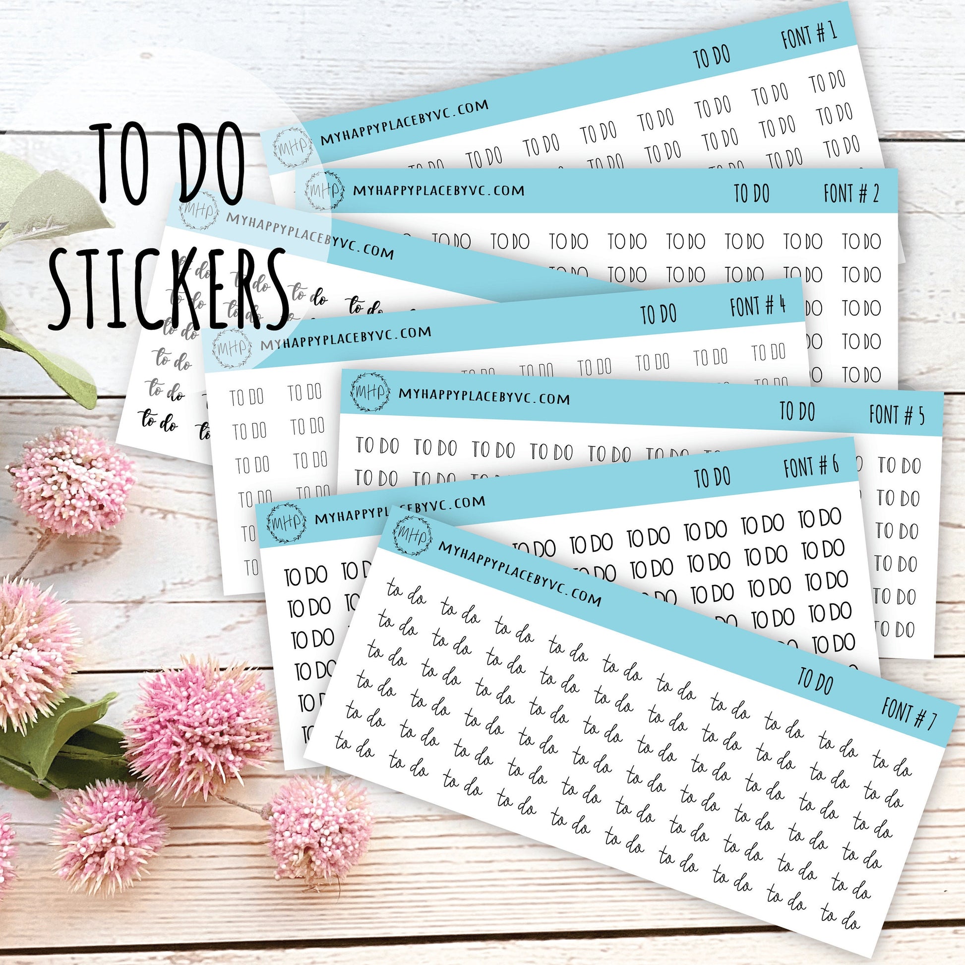 TO DO Stickers for Calendars, Bullet Journals, and  Planner || T308
