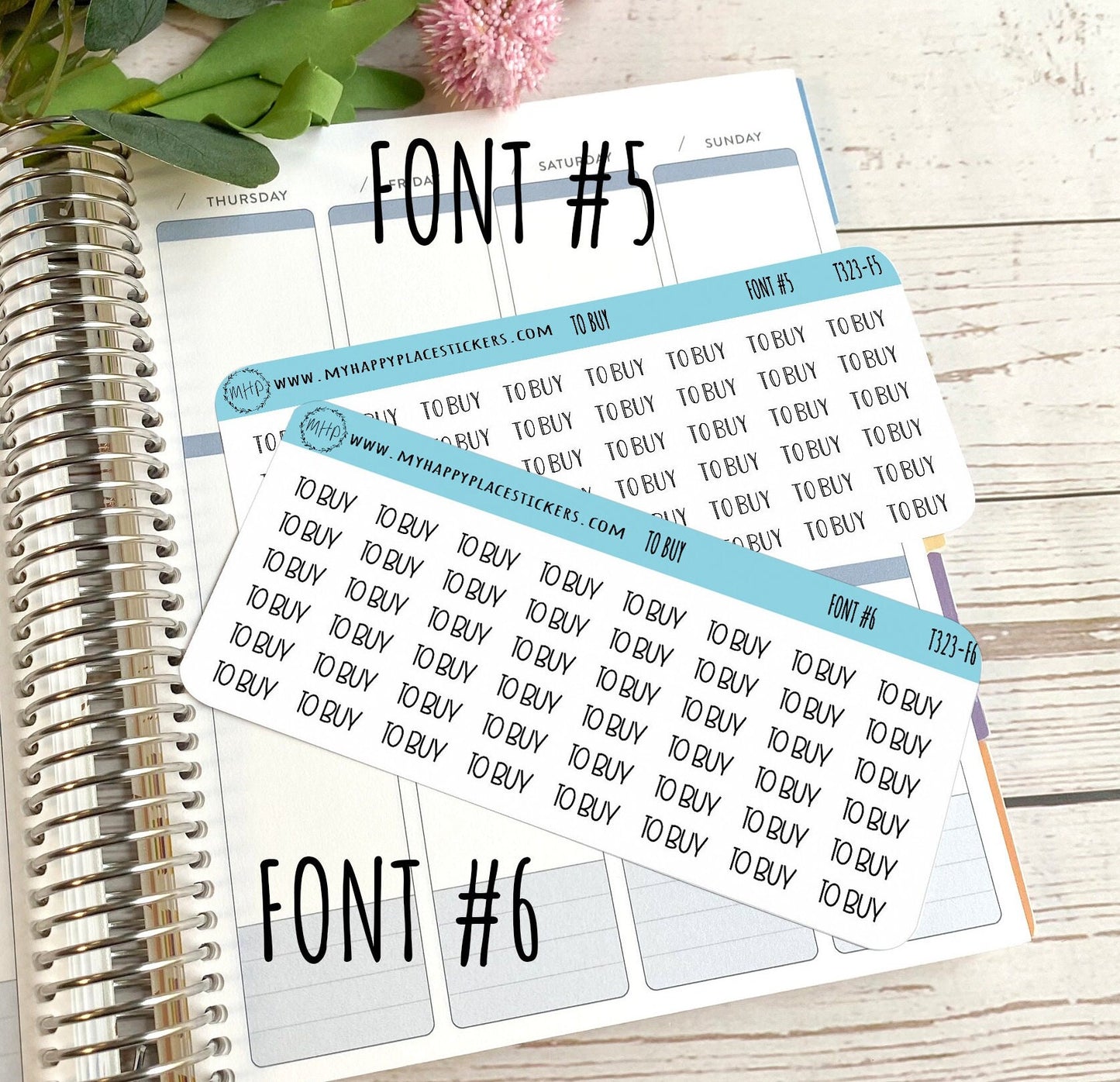 TO BUY Stickers for Calendars, Bullet Journals, and  Planner || T323