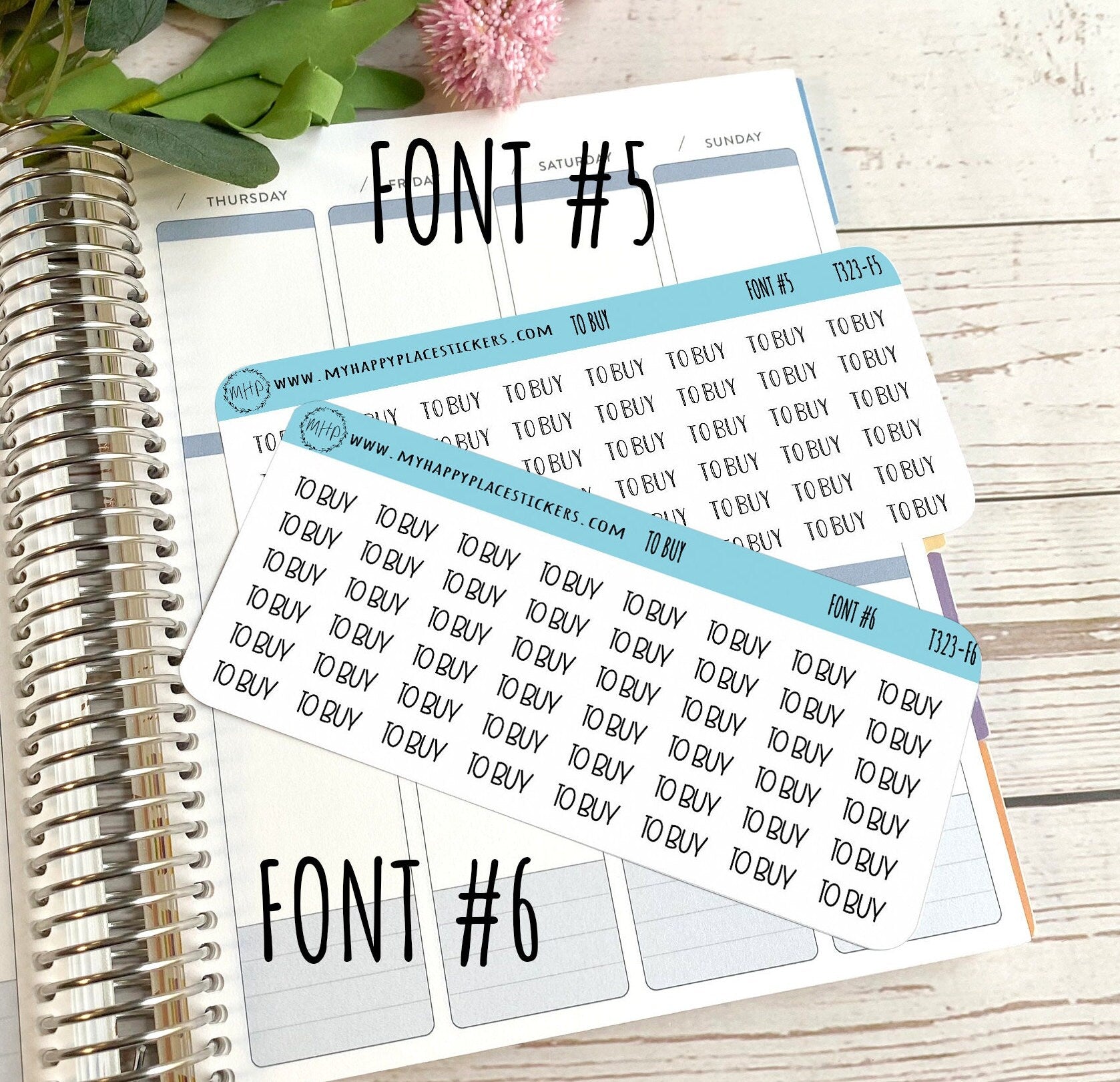 TO BUY Stickers for Calendars, Bullet Journals, and  Planner || T323