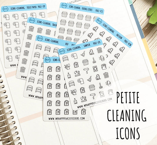 Petite Icons - Home Cleaning Deco Stickers for Planner and Bullet Journals || P002