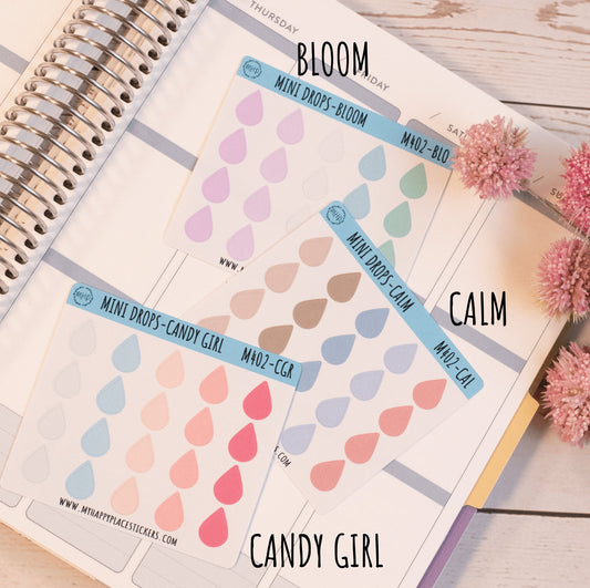 Mini Drops Stickers for Bullet Journals and Planners || M402