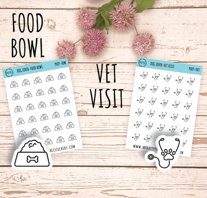 Petite Icons - DOG LOVER Deco Stickers for Planner and Bullet Journals || P002