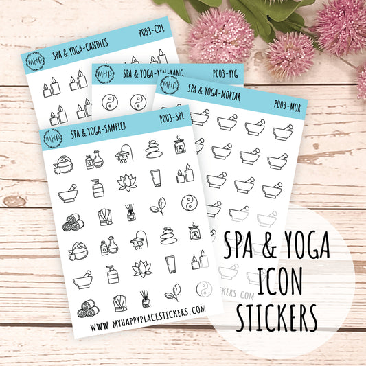 Petite Icons - SPA & YOGA Deco Stickers for Planner and Bullet Journals || P003