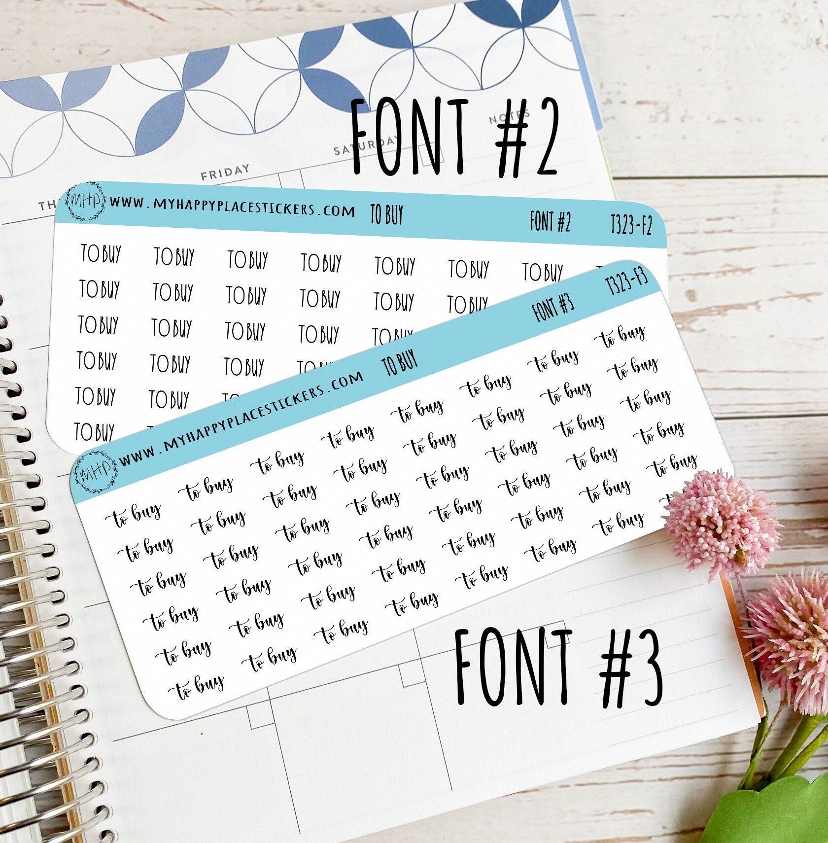 TO BUY Stickers for Calendars, Bullet Journals, and  Planner || T323