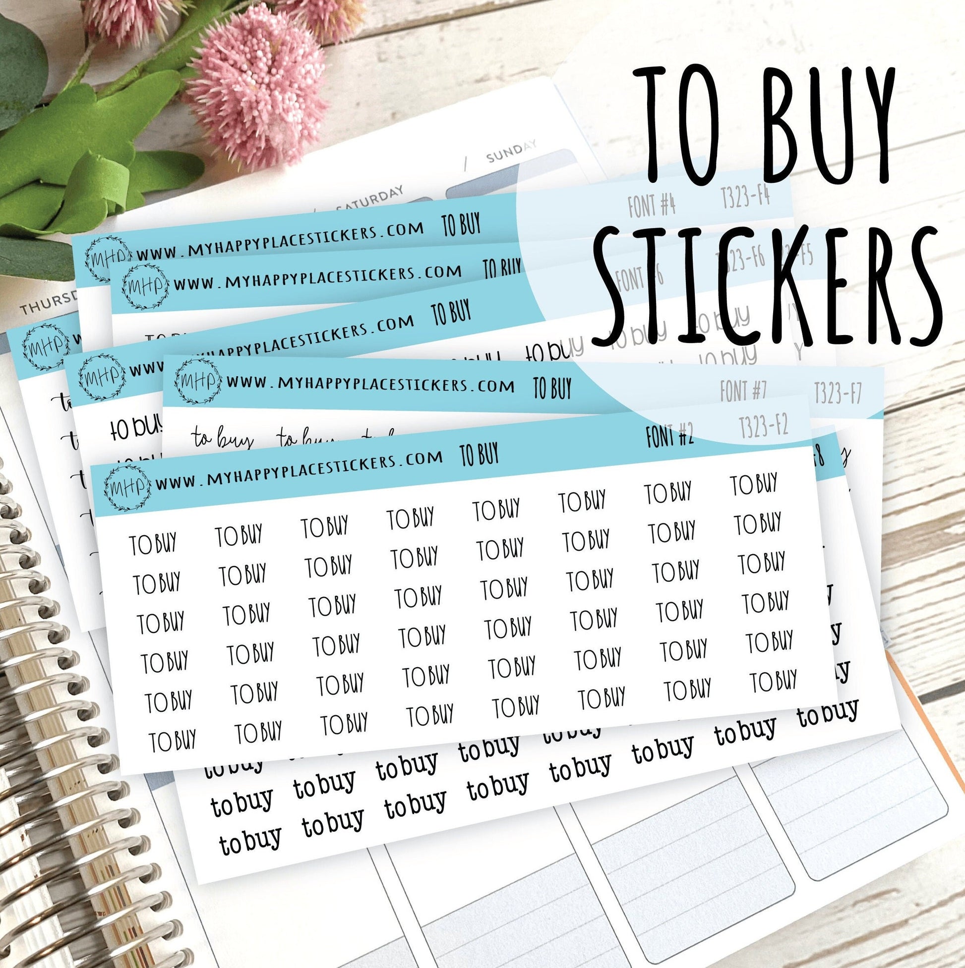 TO BUY Stickers for Calendars, Bullet Journals, and  Planner || T323