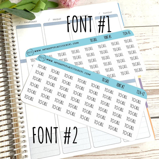 TO CALL Stickers for Calendars, Bullet Journals, and  Planner || T324
