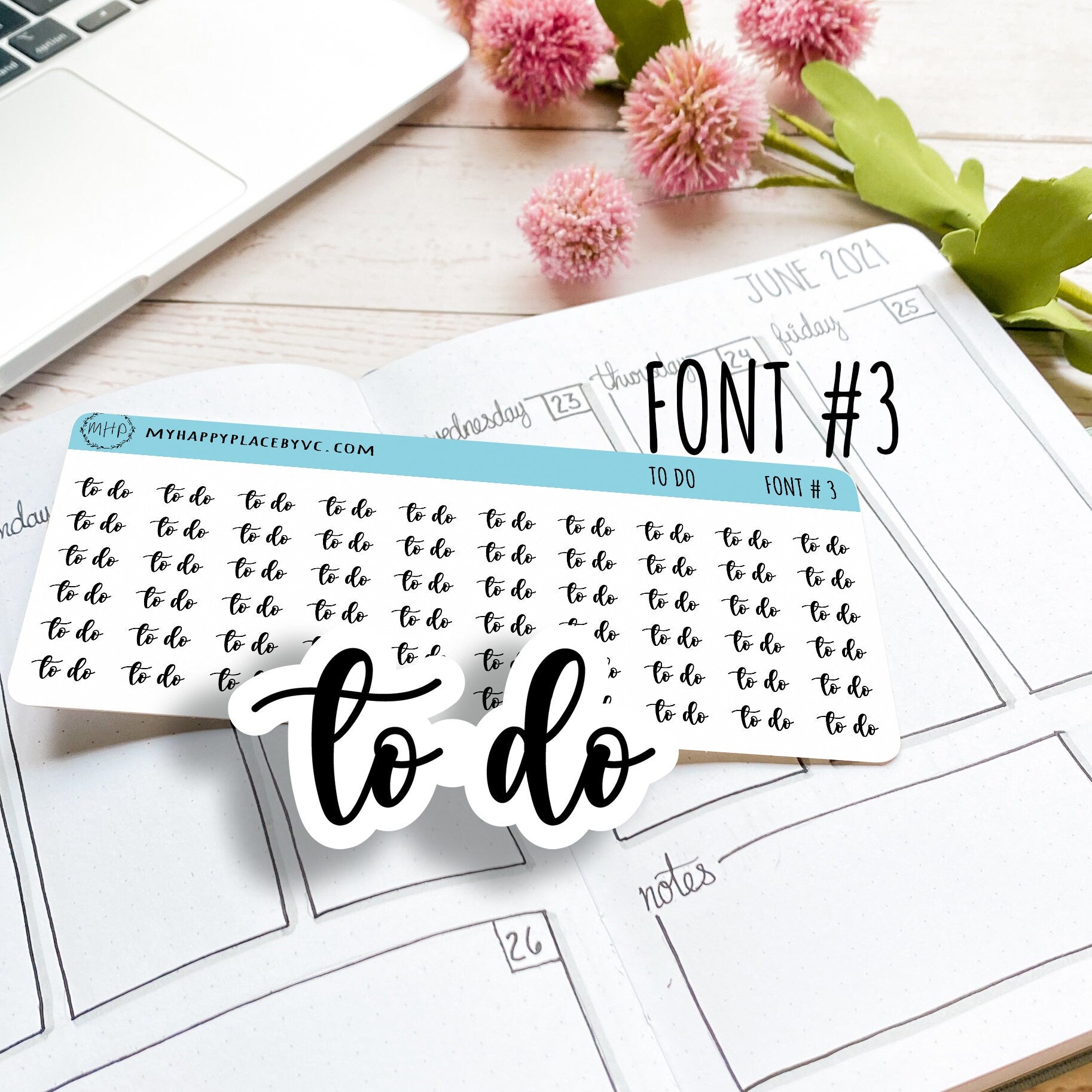 TO DO Stickers for Calendars, Bullet Journals, and  Planner || T308