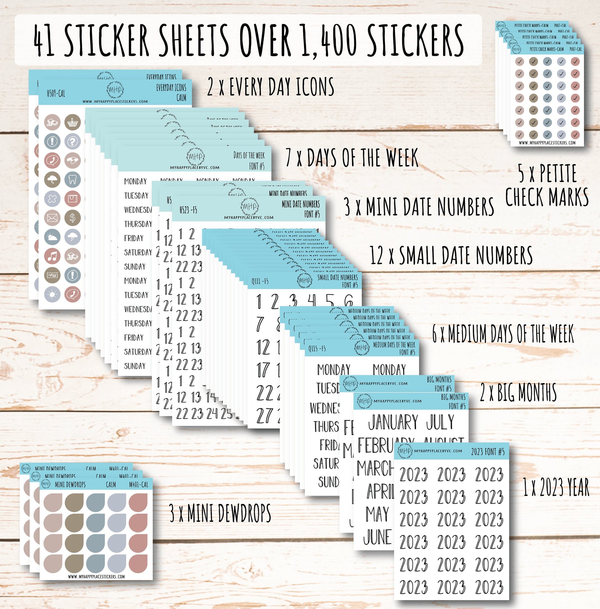 Planner Sticker Bundle Perfect for Classic Happy Planner. Transparent / Clear Stickers || B01-CM