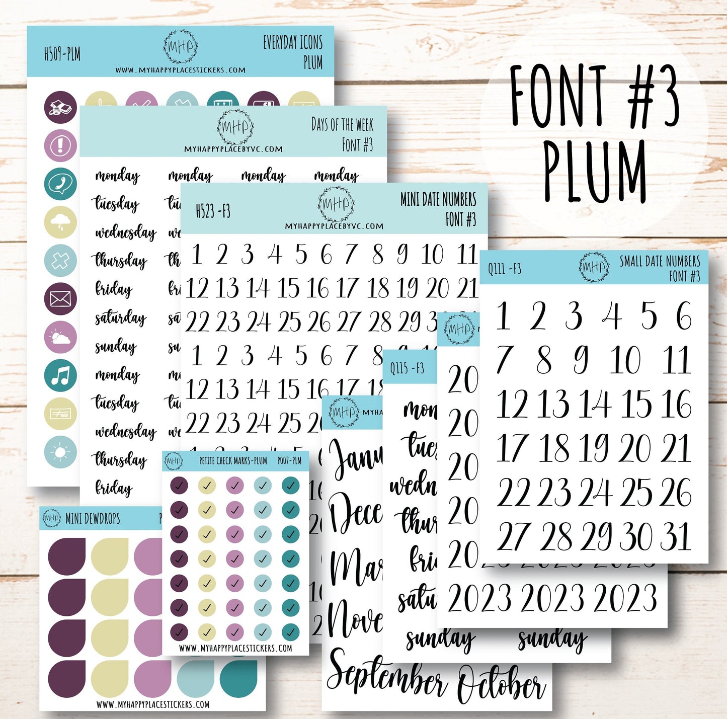 Planner Sticker Bundle Perfect for Classic Happy Planner. Transparent / Clear Stickers || B01-CM