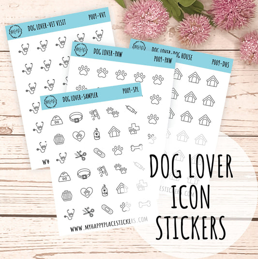 Petite Icons - DOG LOVER Deco Stickers for Planner and Bullet Journals || P002