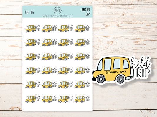 FIELD TRIP / SCHOOL Bus Icon Sticker || H544-005