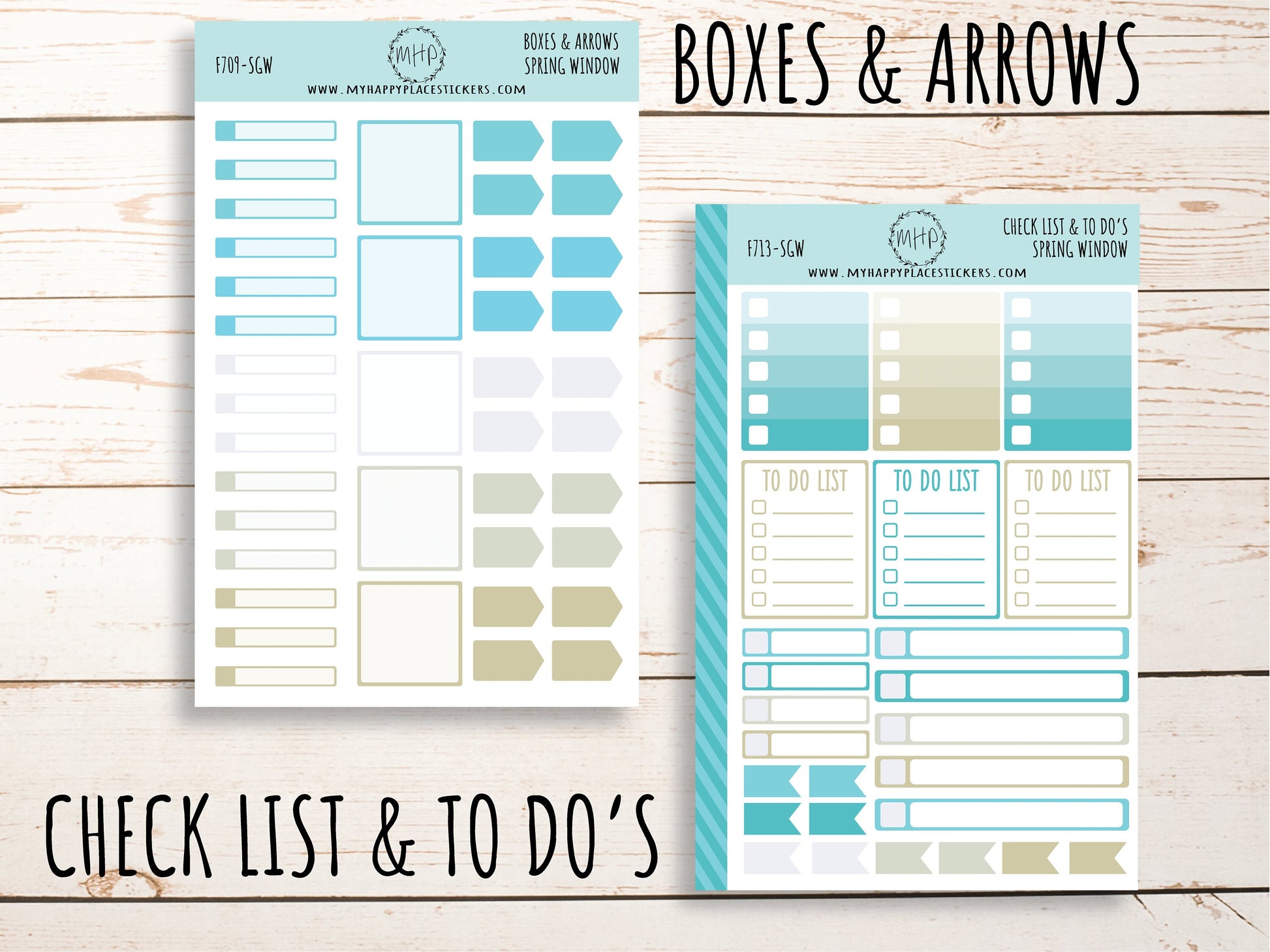 Planner Stickers "SPRING WINDOW" Stickers for 7x9 Planners and Bullet Journals