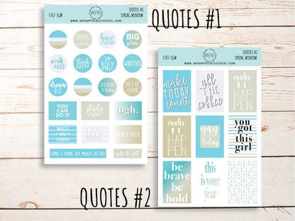 Planner Stickers "SPRING WINDOW" Stickers for 7x9 Planners and Bullet Journals
