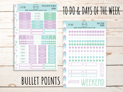 Weekly Kit Sheets "BLOOM". Stickers for 7X9 Planners and Bullet Journals