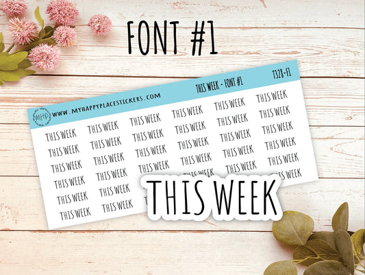 THIS WEEEK Planner Stickers. Stickers for Bullet Journals and Planners || T328