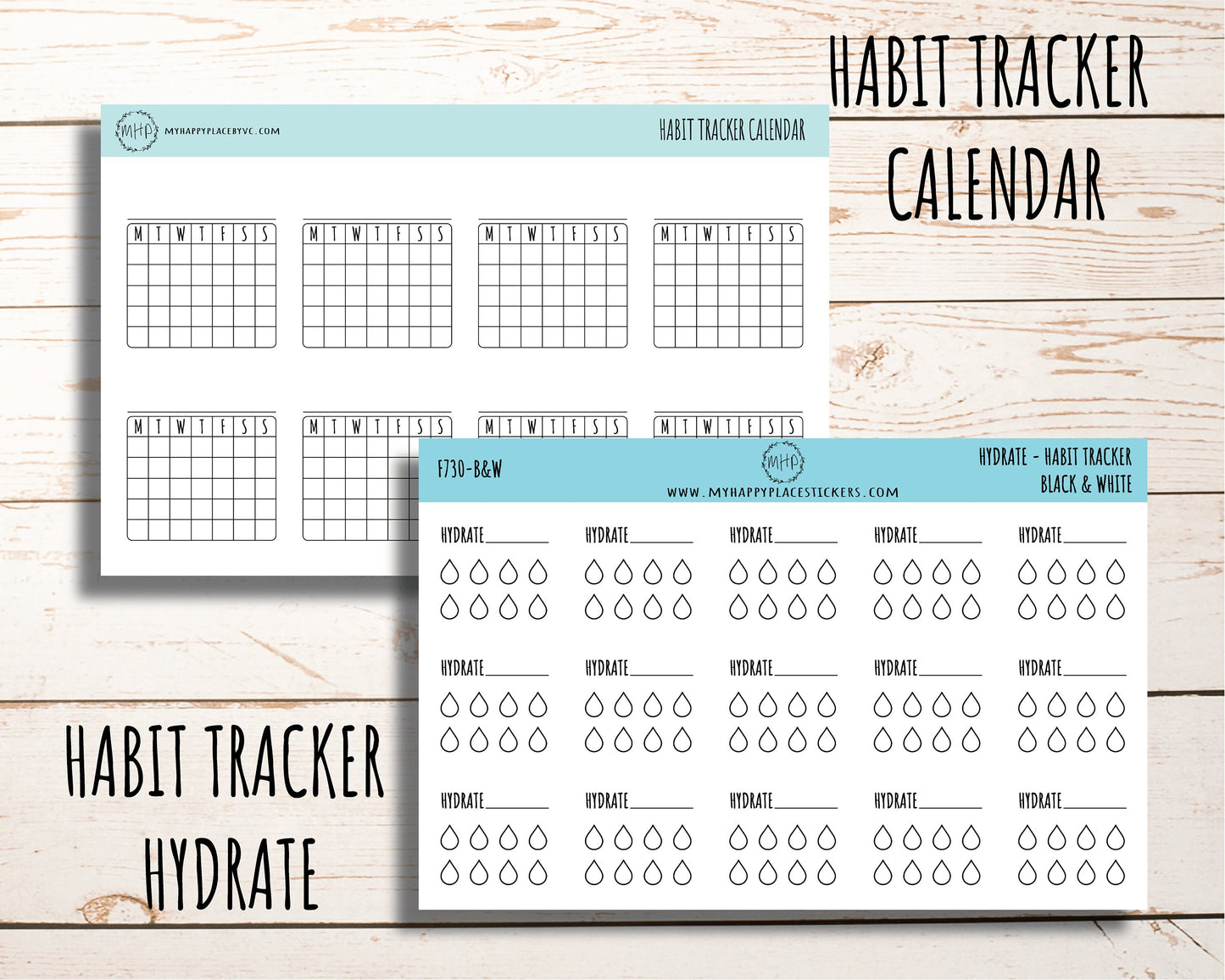 Tracking Stickers for Planners and Bullet Journals. Sticker Bundle || B03