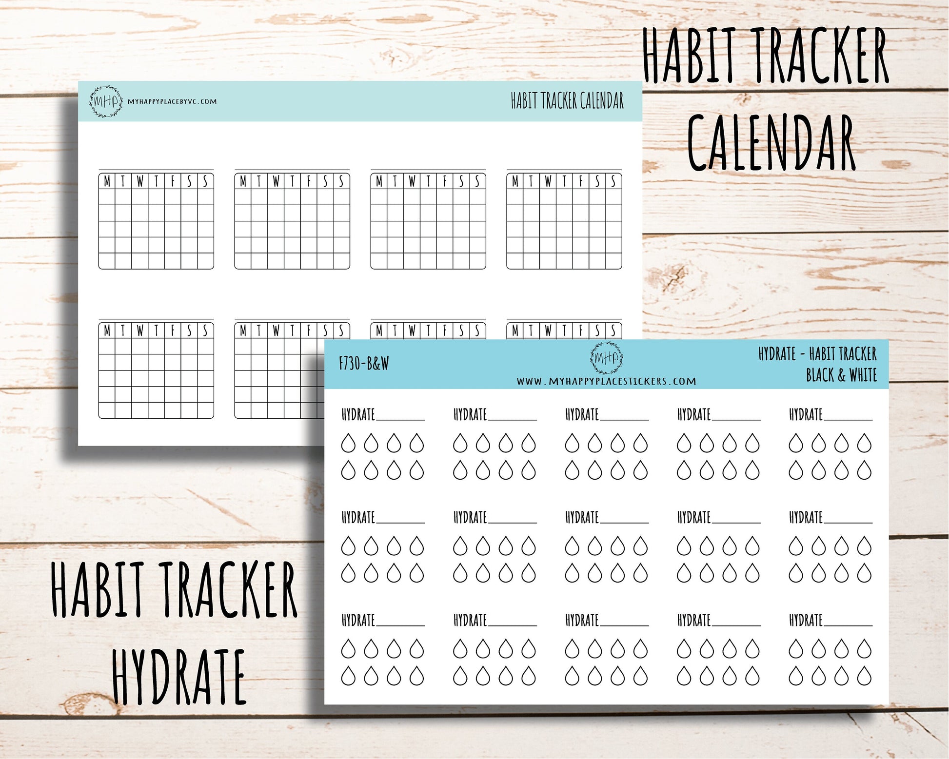 Tracking Stickers for Planners and Bullet Journals. Sticker Bundle || B03