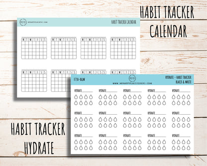 Tracking Stickers for Planners and Bullet Journals. Sticker Bundle || B03
