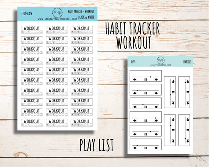 Tracking Stickers for Planners and Bullet Journals. Sticker Bundle || B03