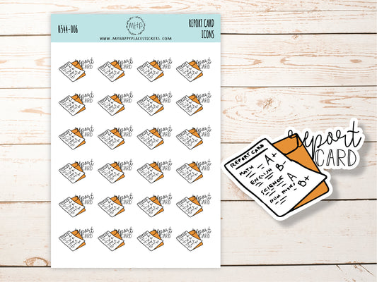 REPORT CARD ICON Sticker || H544-006