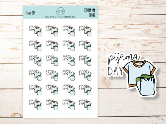 PIJAMA DAY /  Icon Planner Sticker || H544-004