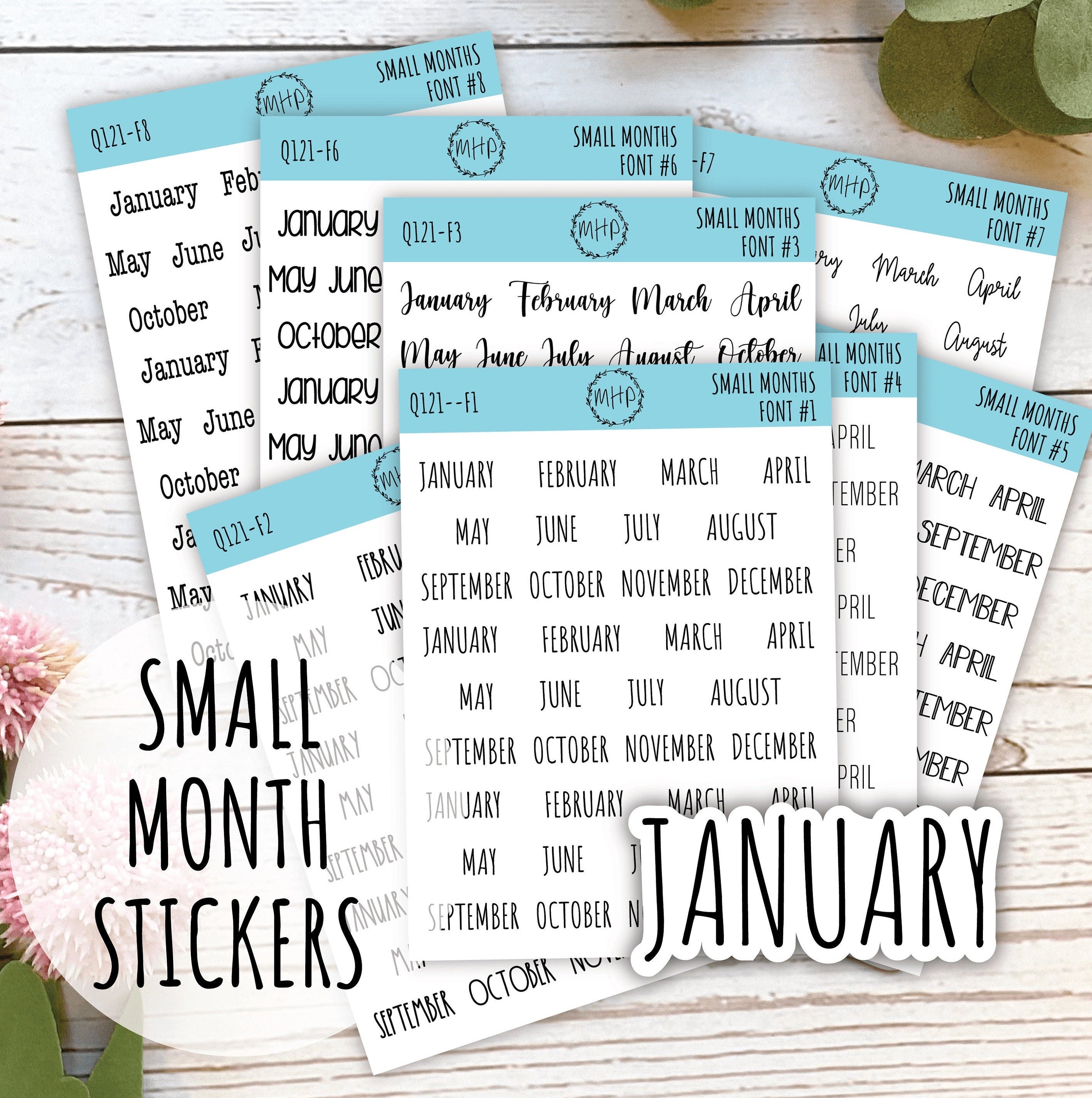 Month Code Sticker Months – My Happy Place Stickers