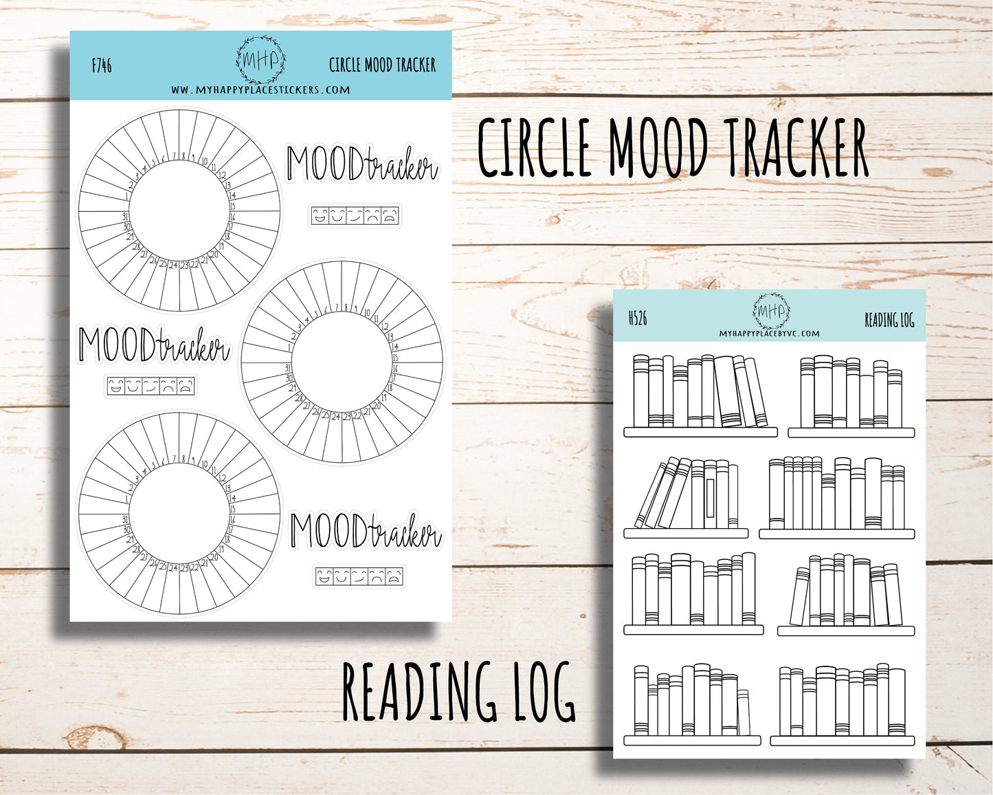 Tracking Stickers for Planners and Bullet Journals. Sticker Bundle || B03