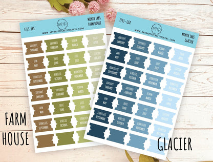 Month Tab Stickers for Planners. Tabs for Planners. Month Stickers || F753